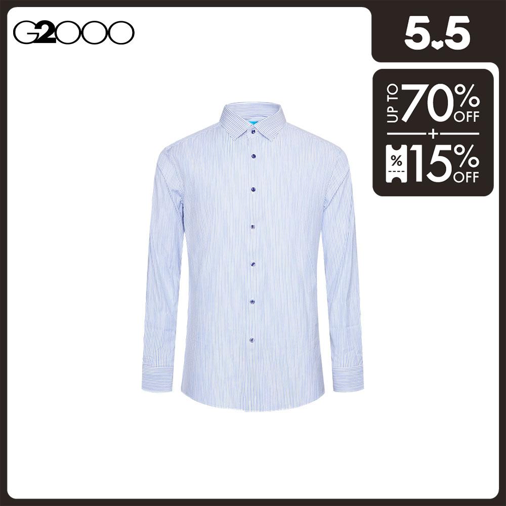 G2000 Men Non-Iron Cotton Spandex Cool Stripe Shirt